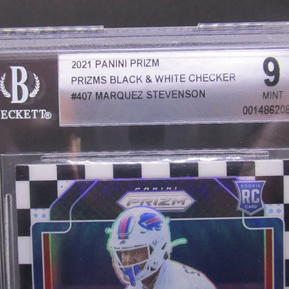 2021 Panini Prizm Marquez Stevenson Checkerboard Black and White # 407 BGS 9 - Picture 3 of 3